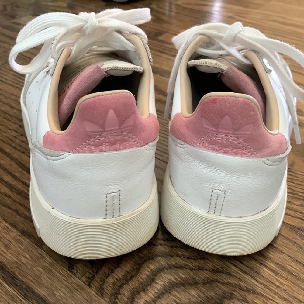 Adidas Supercourt Originals White True Pink Sneakers - Picture 4 of 9